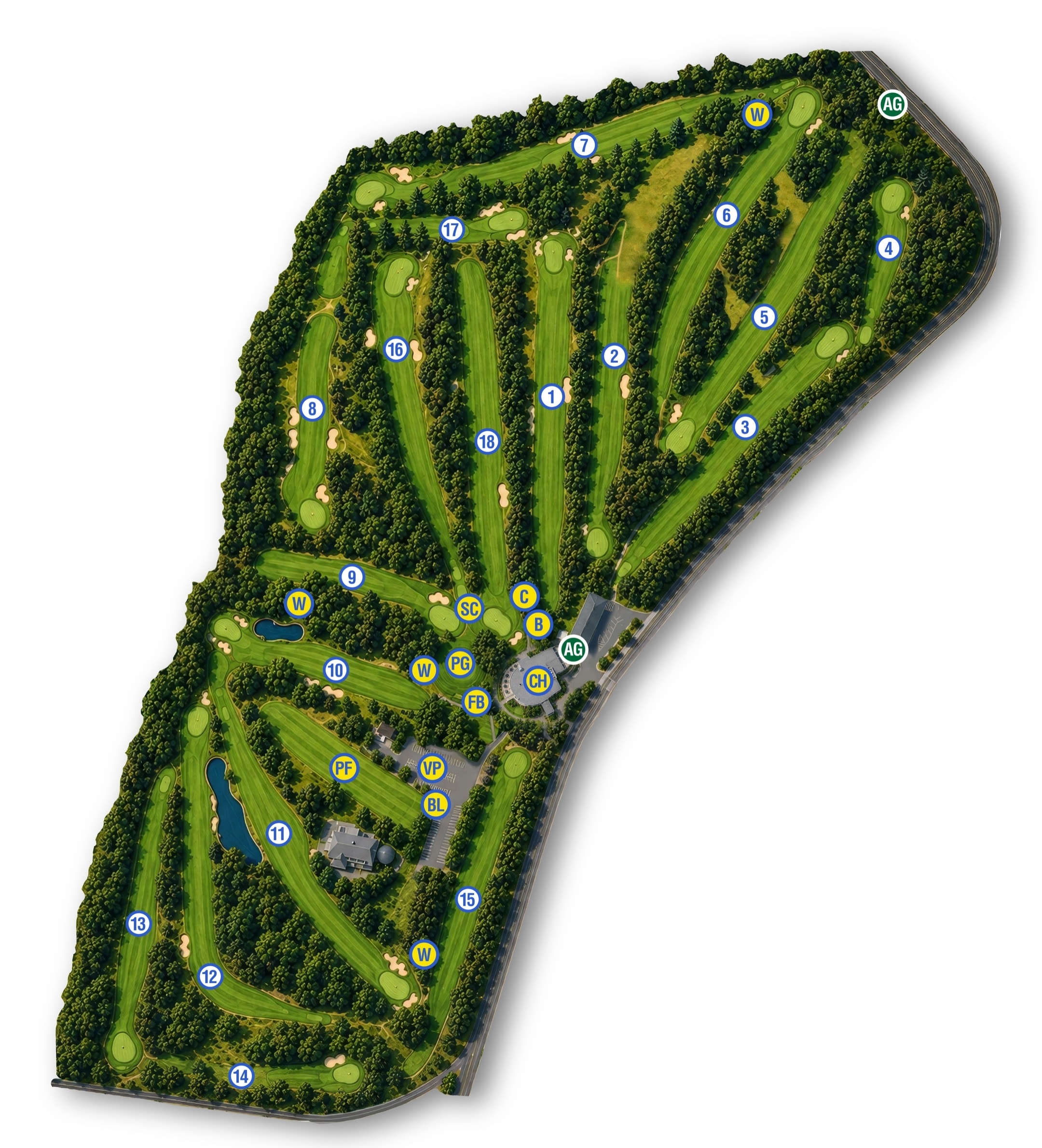2026 Digital Commerce Group Open spectator map of Uplands Golf Club