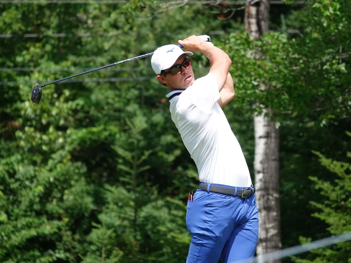 Thomas Ponder following a tee shot